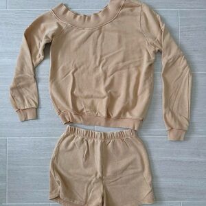 NWOT Lulu's Brand Sweatshirt Short Set Size Small